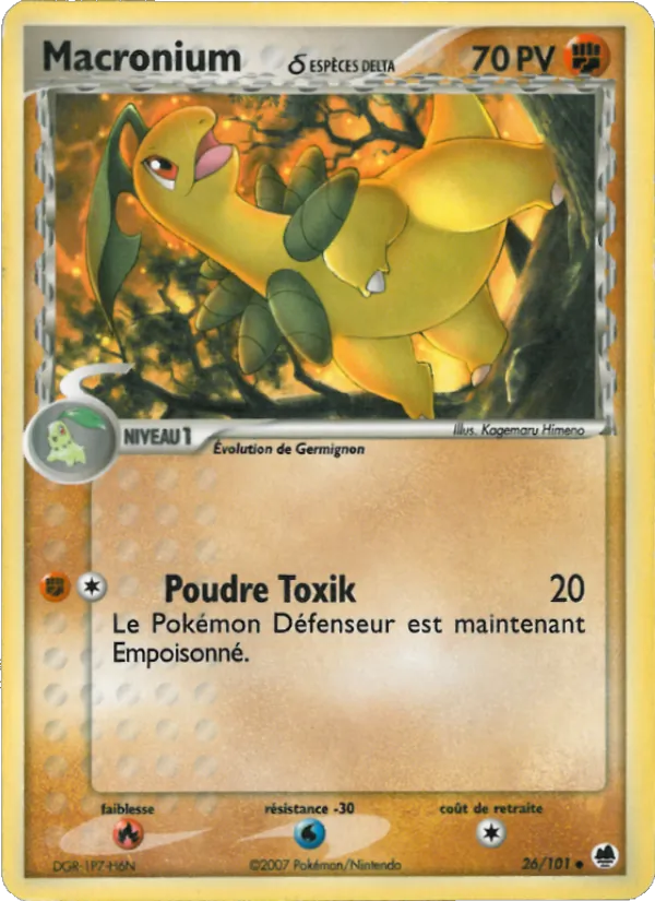 Carte Pokémon Macronium δ de l'extension EX Île des Dragons