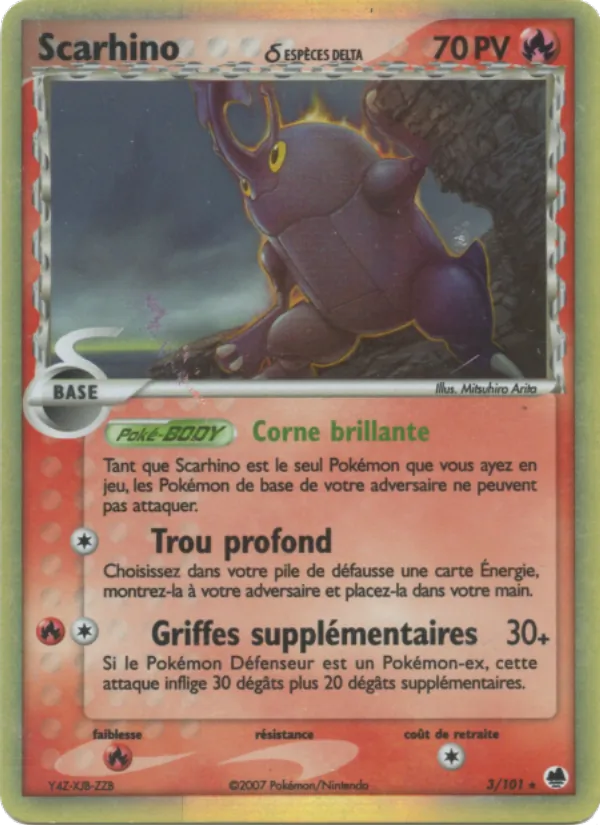 Carte Pokémon Scarhino δ de l'extension EX Île des Dragons