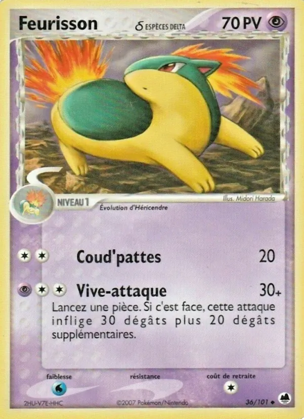 Carte Pokémon Feurisson δ de l'extension EX Île des Dragons