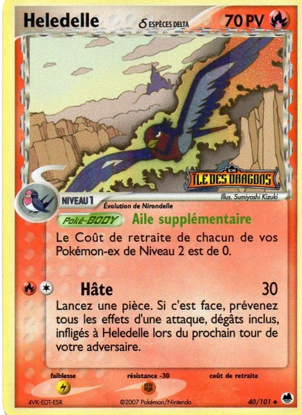 Carte Pokémon Heledelle δ de l'extension EX Île des Dragons