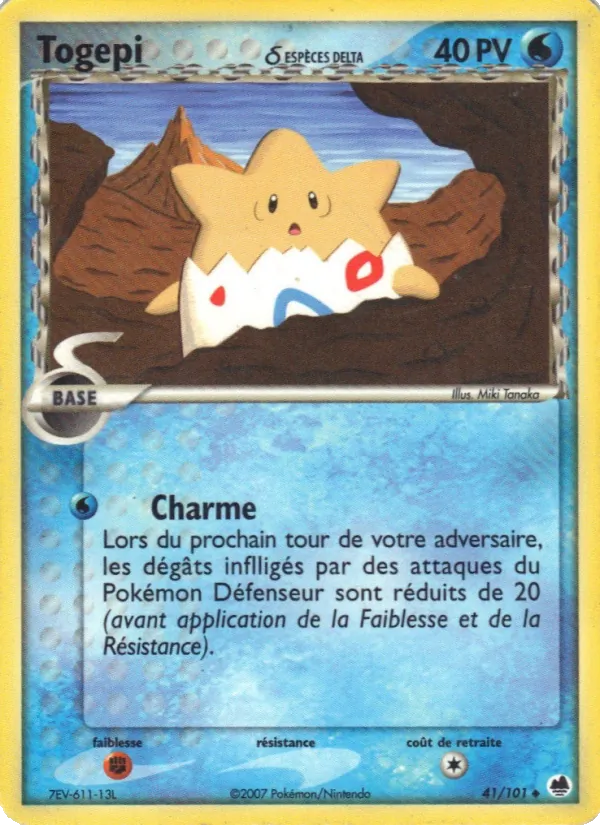 Carte Pokémon Togepi δ de l'extension EX Île des Dragons
