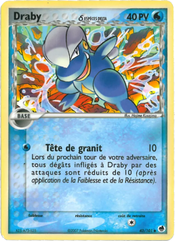 Carte Pokémon Draby δ de l'extension EX Île des Dragons