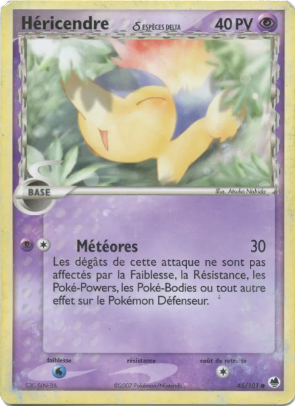 Carte Pokémon Héricendre δ de l'extension EX Île des Dragons