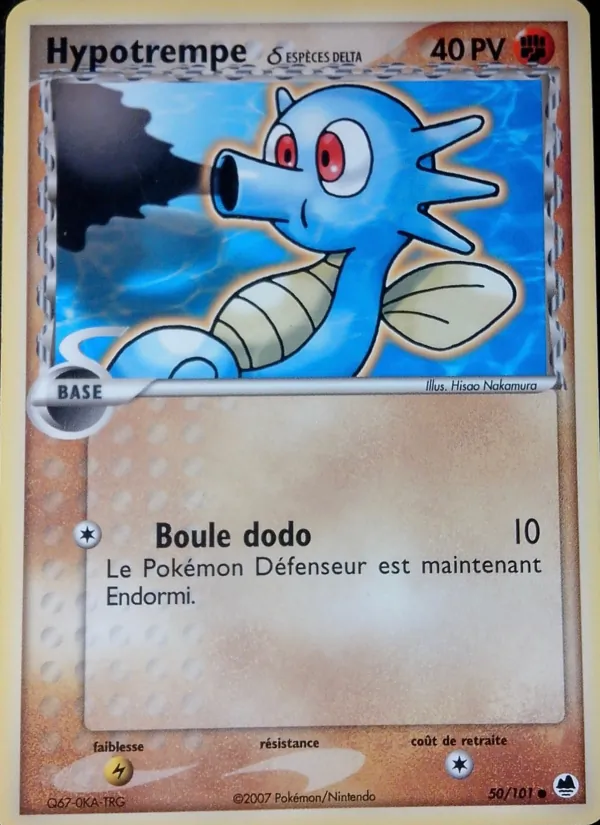 Carte Pokémon Hypotrempe δ de l'extension EX Île des Dragons