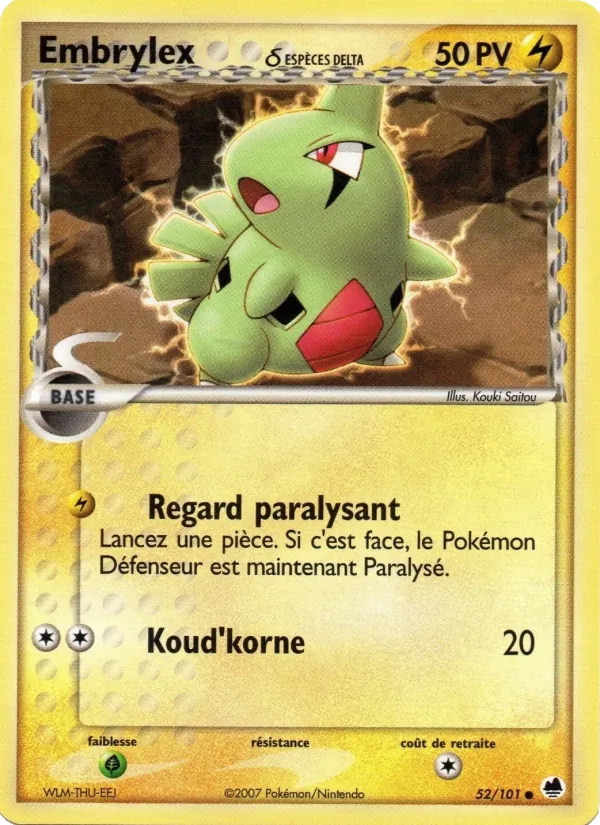 Carte Pokémon Embrylex δ de l'extension EX Île des Dragons