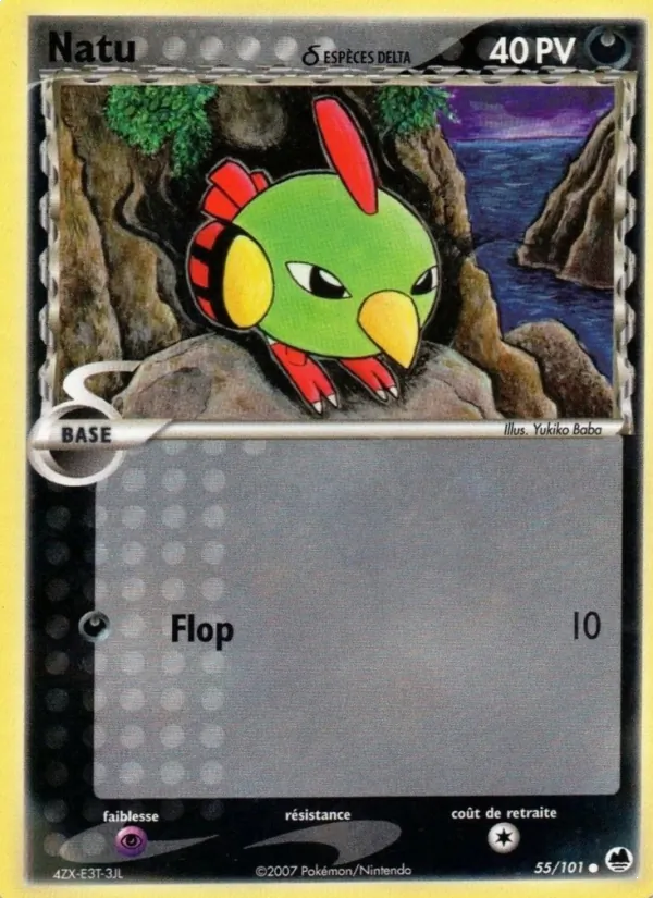 Carte Pokémon Natu δ de l'extension EX Île des Dragons