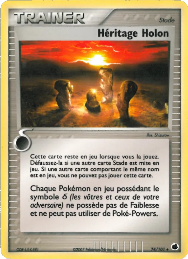 Carte Pokémon Héritage Holon de l'extension EX Île des Dragons