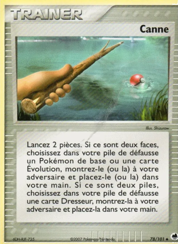 Carte Pokémon Canne de l'extension EX Île des Dragons
