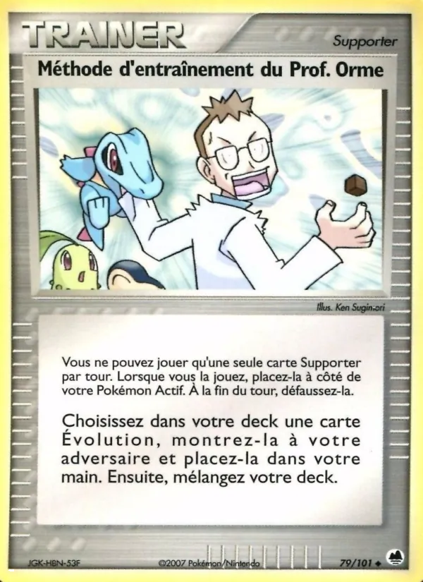 Carte Pokémon Méthode d'entraînement du Prof. Orme de l'extension EX Île des Dragons