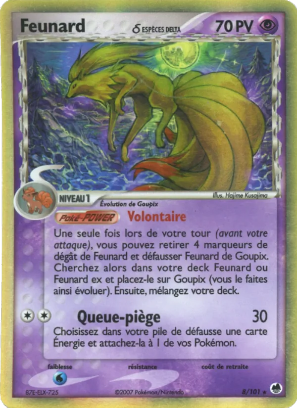 Carte Pokémon Feunard δ de l'extension EX Île des Dragons