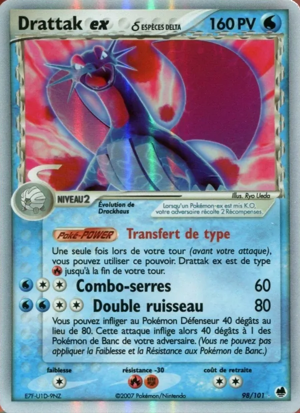 Carte Pokémon Drattak ex δ de l'extension EX Île des Dragons