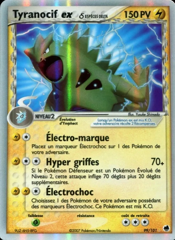 Carte Pokémon Tyranocif ex δ de l'extension EX Île des Dragons