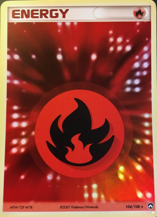 Carte Pokémon Énergie Feu de l'extension EX Gardiens du Pouvoir