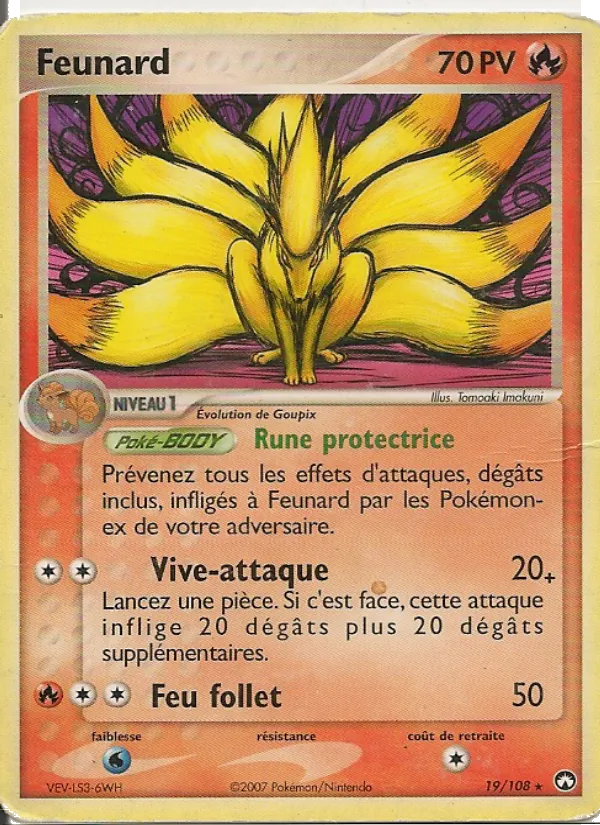 Carte Pokémon Feunard de l'extension EX Gardiens du Pouvoir