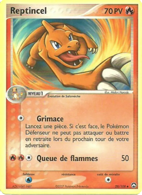 Carte Pokémon Reptincel de l'extension EX Gardiens du Pouvoir