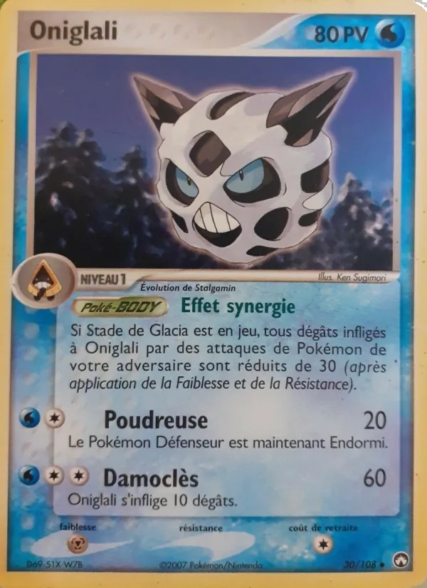 Carte Pokémon Oniglali de l'extension EX Gardiens du Pouvoir
