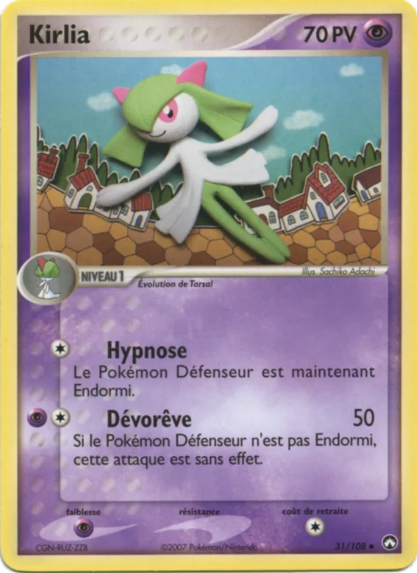 Carte Pokémon Kirlia de l'extension EX Gardiens du Pouvoir