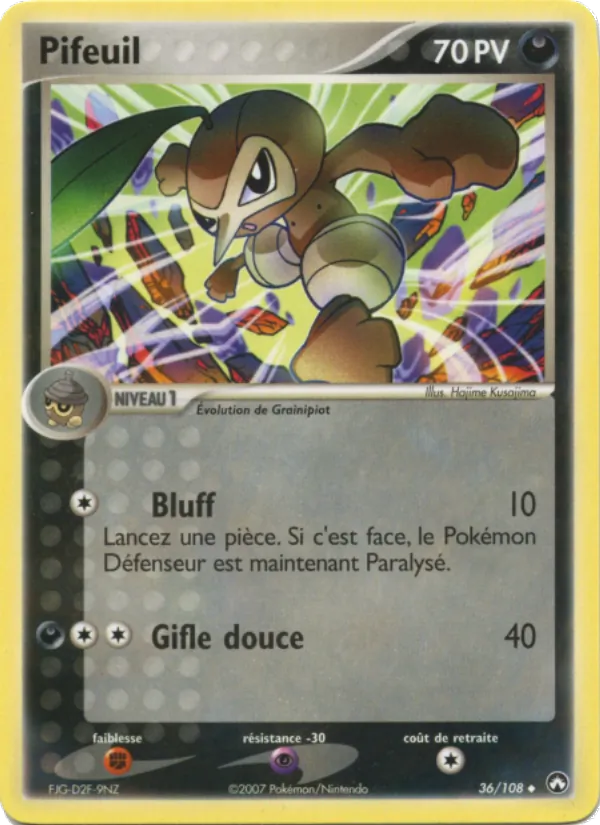 Carte Pokémon Pifeuil de l'extension EX Gardiens du Pouvoir