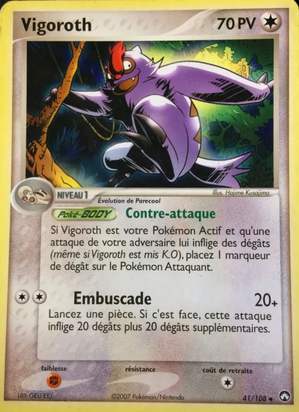 Carte Pokémon Vigoroth de l'extension EX Gardiens du Pouvoir