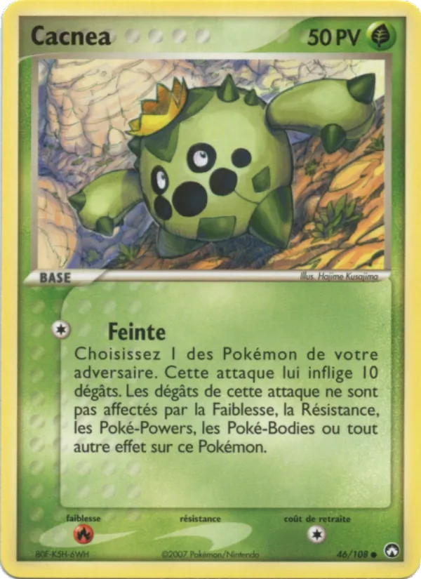 Carte Pokémon Cacnea de l'extension EX Gardiens du Pouvoir