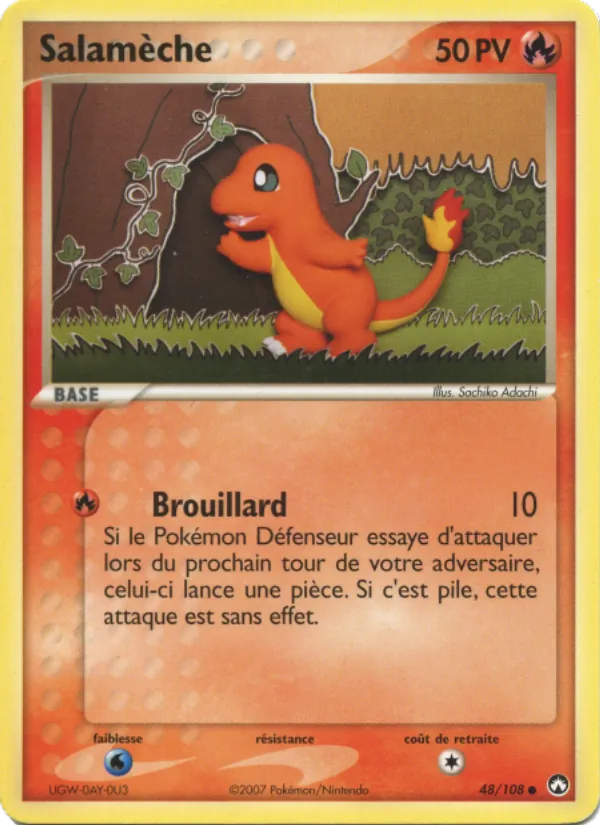 Carte Pokémon Salamèche de l'extension EX Gardiens du Pouvoir