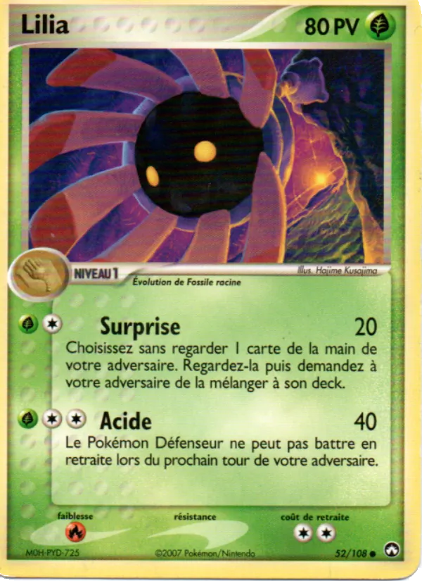 Carte Pokémon Lilia de l'extension EX Gardiens du Pouvoir