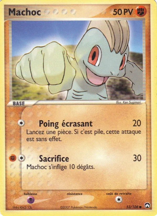 Carte Pokémon Machoc de l'extension EX Gardiens du Pouvoir