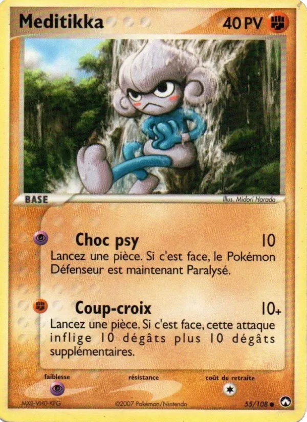 Carte Pokémon Méditikka de l'extension EX Gardiens du Pouvoir