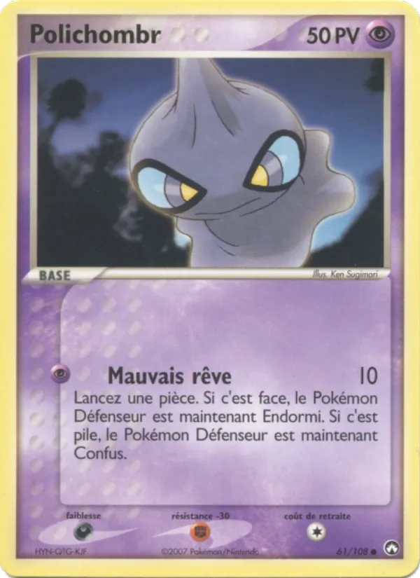 Carte Pokémon Polichombr de l'extension EX Gardiens du Pouvoir