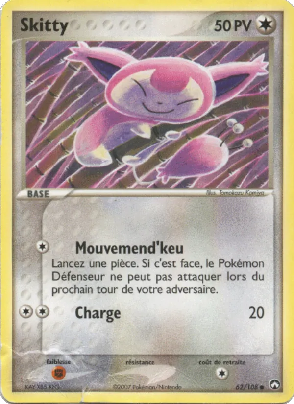 Carte Pokémon Skitty de l'extension EX Gardiens du Pouvoir