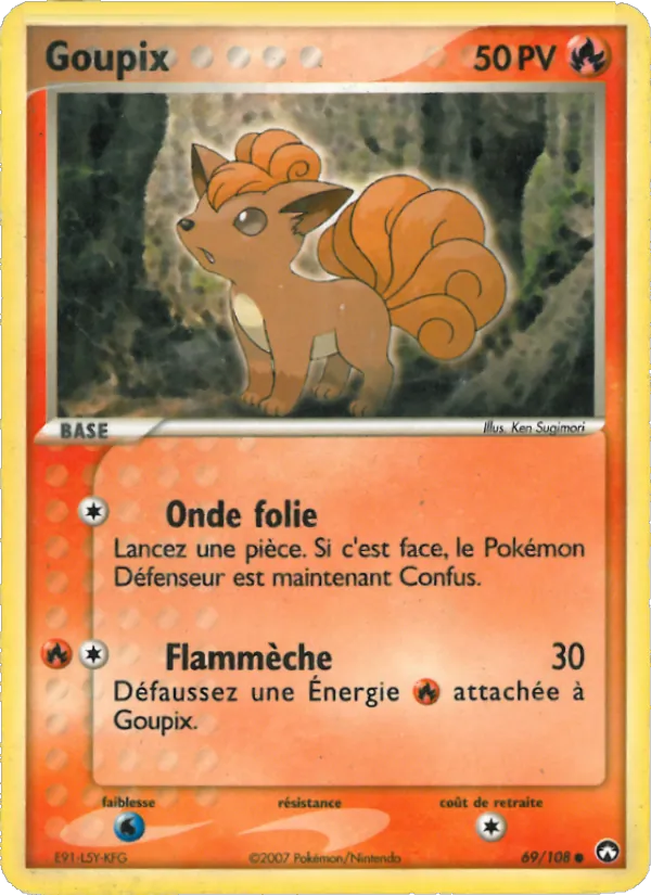 Carte Pokémon Goupix de l'extension EX Gardiens du Pouvoir