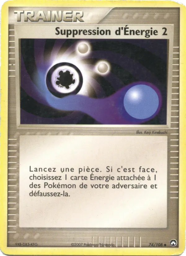 Carte Pokémon Suppression d'Énergie 2 de l'extension EX Gardiens du Pouvoir