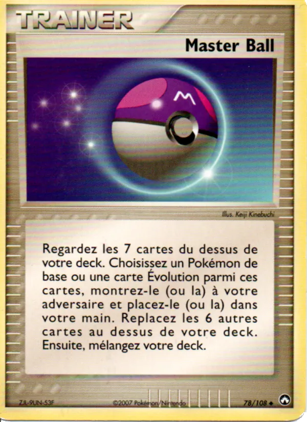 Carte Pokémon Master Ball de l'extension EX Gardiens du Pouvoir