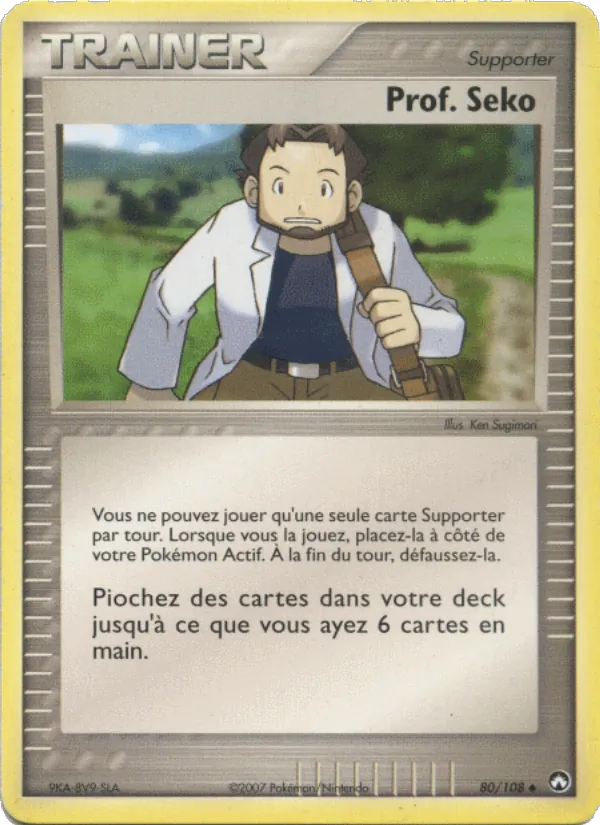 Carte Pokémon Prof. Seko de l'extension EX Gardiens du Pouvoir