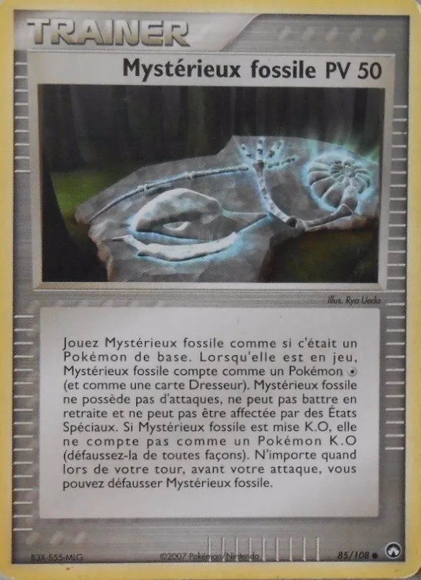 Carte Pokémon Mystérieux fossile de l'extension EX Gardiens du Pouvoir