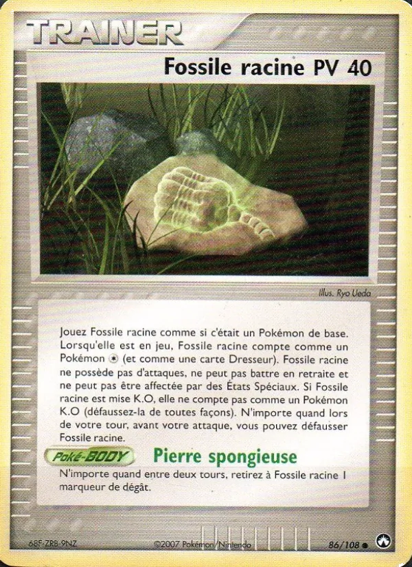 Carte Pokémon Fossile racine de l'extension EX Gardiens du Pouvoir
