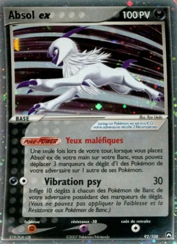 Carte Pokémon Absol ex de l'extension EX Gardiens du Pouvoir