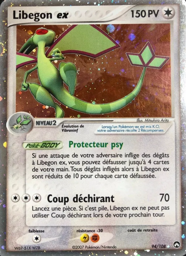 Carte Pokémon Libegon ex de l'extension EX Gardiens du Pouvoir