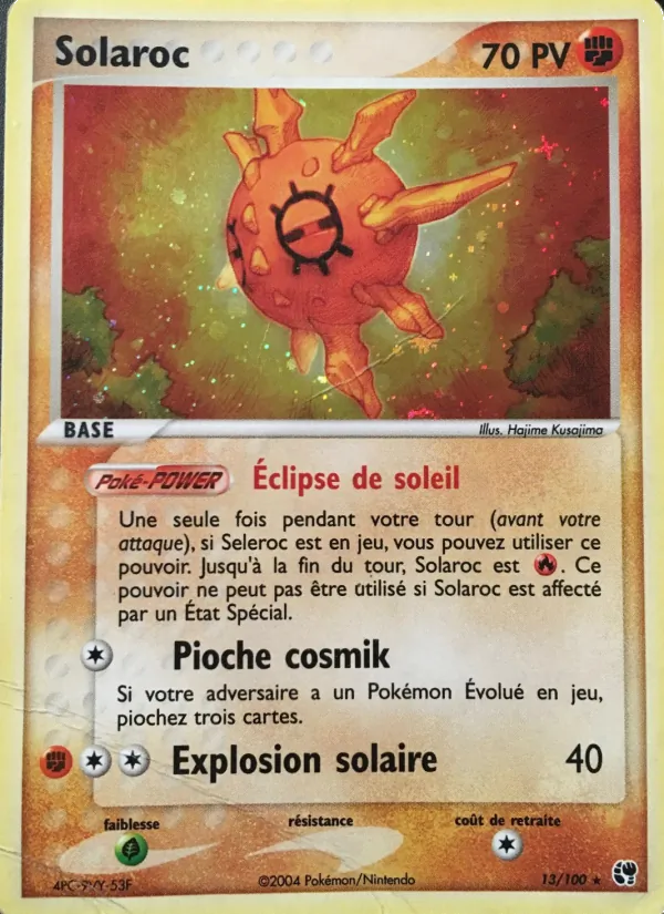 Carte Pokémon Solaroc de l'extension EX Tempête de sable