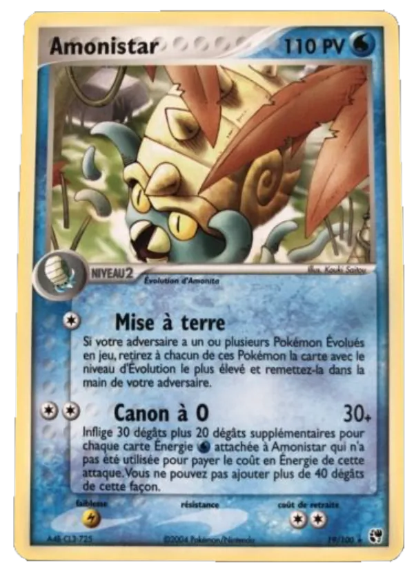 Carte Pokémon Amonistar de l'extension EX Tempête de sable