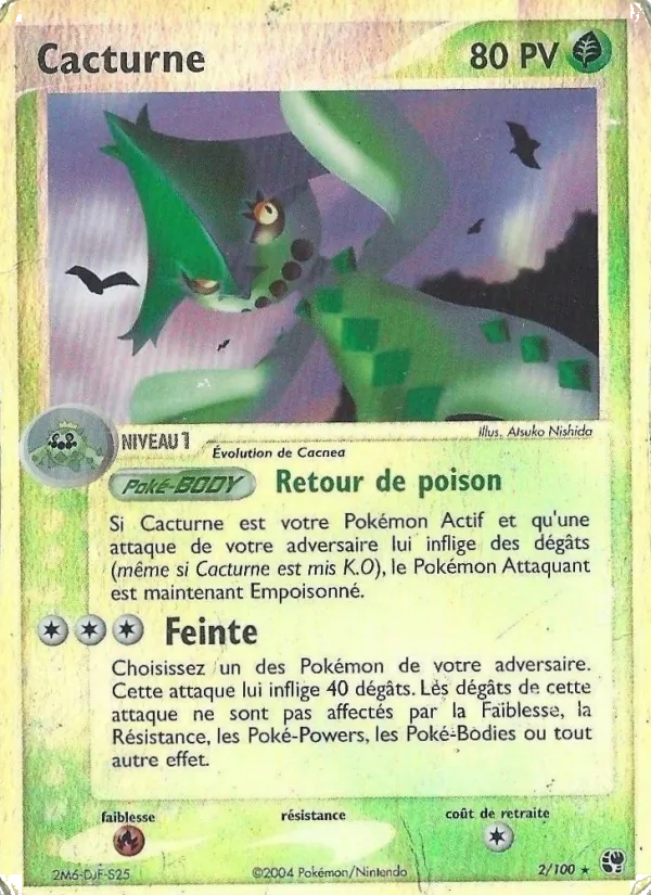Carte Pokémon Cacturne de l'extension EX Tempête de sable
