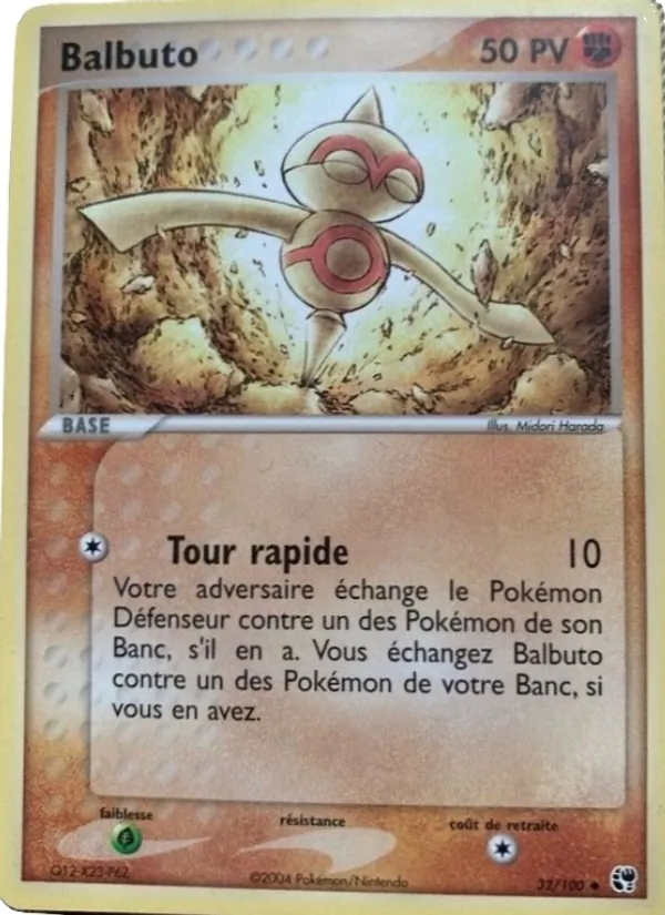 Carte Pokémon Balbuto de l'extension EX Tempête de sable