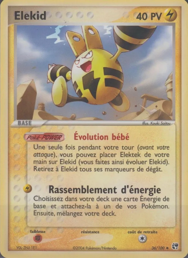 Carte Pokémon Élekid de l'extension EX Tempête de sable