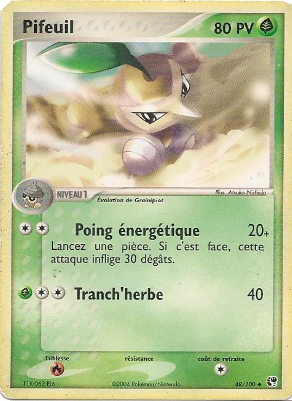 Carte Pokémon Pifeuil de l'extension EX Tempête de sable