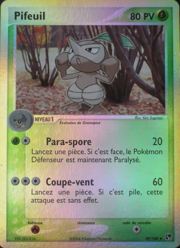 Carte Pokémon Pifeuil de l'extension EX Tempête de sable