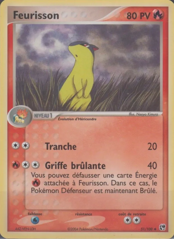 Carte Pokémon Feurisson de l'extension EX Tempête de sable