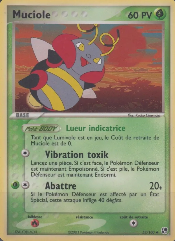 Carte Pokémon Muciole de l'extension EX Tempête de sable
