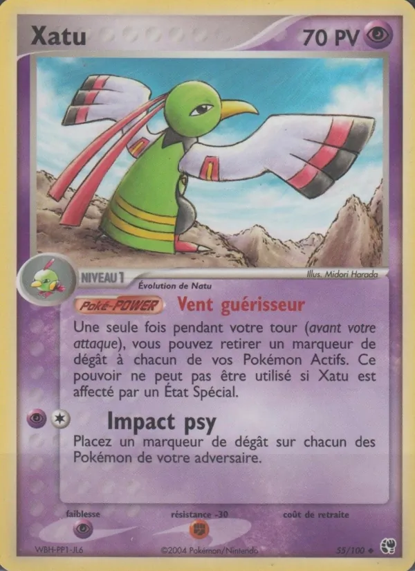 Carte Pokémon Xatu de l'extension EX Tempête de sable