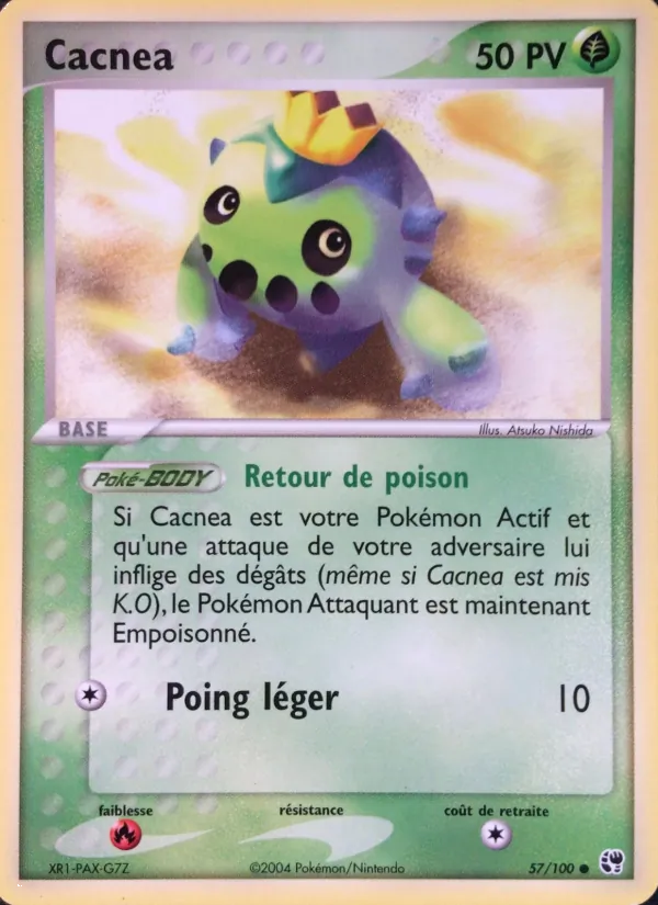 Carte Pokémon Cacnea de l'extension EX Tempête de sable