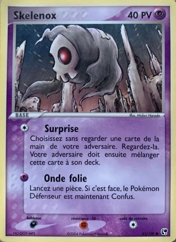 Carte Pokémon Skelénox de l'extension EX Tempête de sable